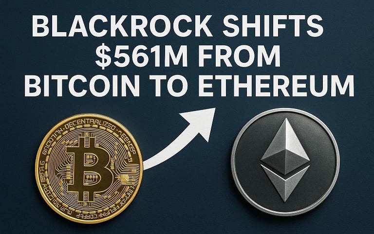 BlackRock Shifts $561M from Bitcoin to Ethereum 1 BlackRock shifts 561M from Bitcoin to Ethereum