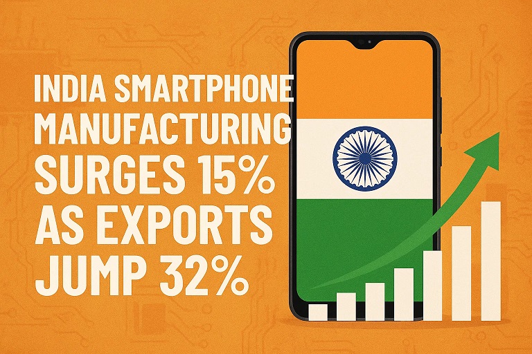 India’s Smartphone Manufacturing Surge: 15% Growth with 32% Export Jump 1 India smartphone manufacturing surges 15 as exports jump 32
