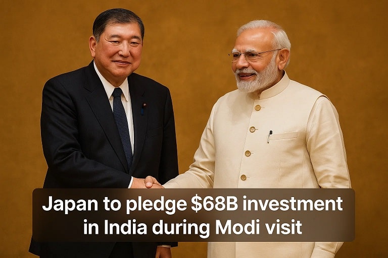 Japan to Pledge $68 Billion Investment in India 1 Japan to Pledge 68 Billion Investment in India