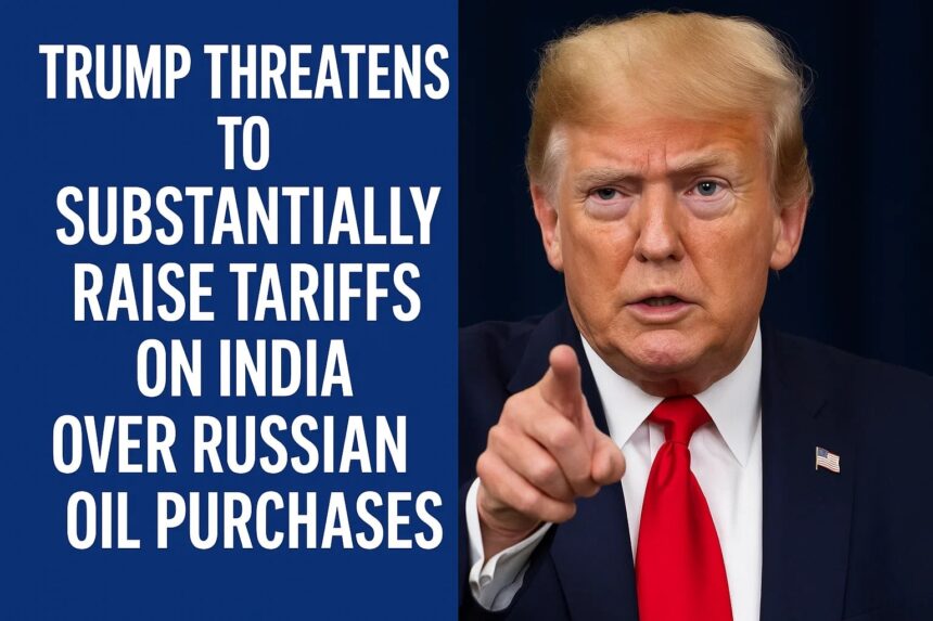 Trump Threatens to Substantially Raise Tariffs on India Over Russian Oil Purchases 1 Trump Threatens to Substantially Raise Tariffs on India Over Russian Oil Purchases