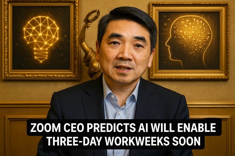 Zoom CEO Predicts AI Will Enable Three-Day Workweeks Soon 1 Zoom CEO Predicts AI Will Enable Three Day Workweeks Soon