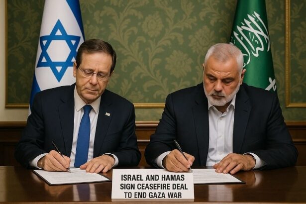 Israel and Hamas sign ceasefire deal to end Gaza war