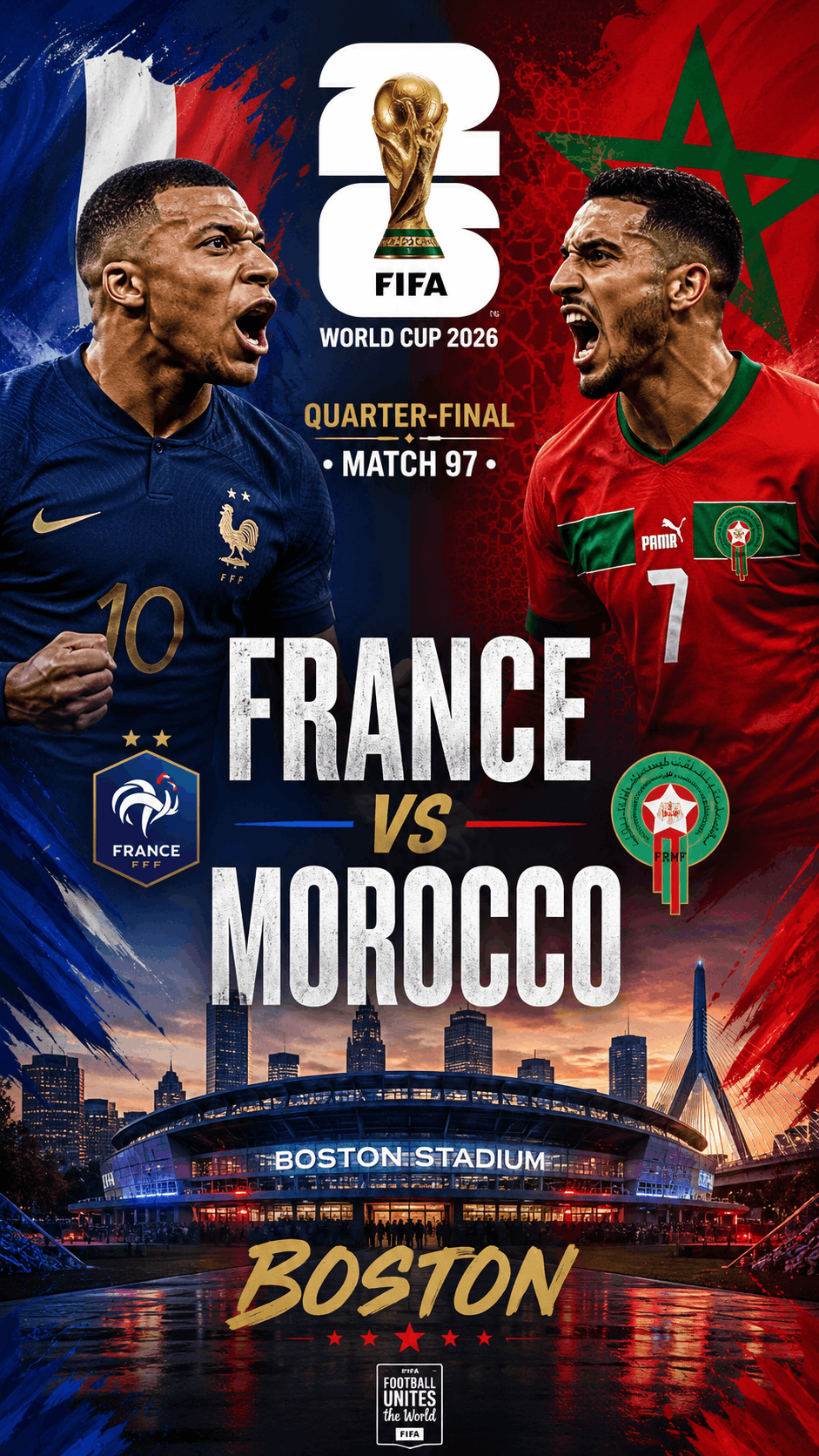 FIFA World Cup 2026 Quarter-final France vs Morocco