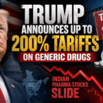 Trump announces up to 200 tariffs on generic drugs Indian pharma stocks slide