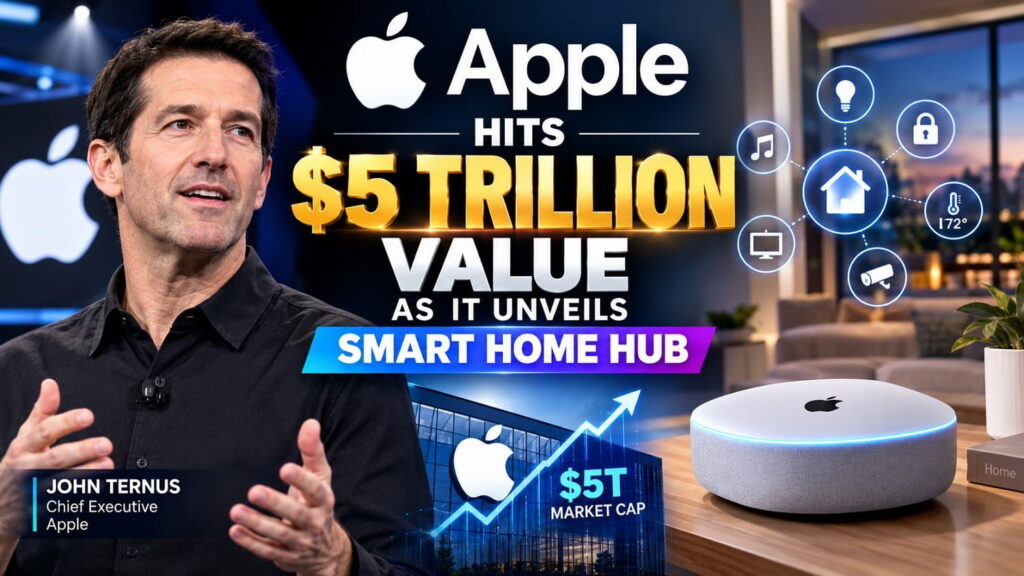 Apple hits 5 trillion value as it unveils smart home hub
