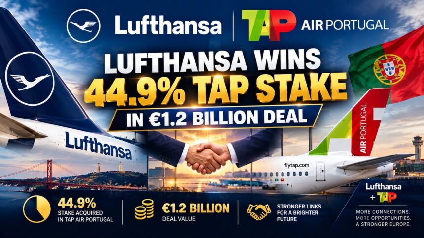 Lufthansa Wins 44.9 TAP Stake in 1.2 Billion Deal